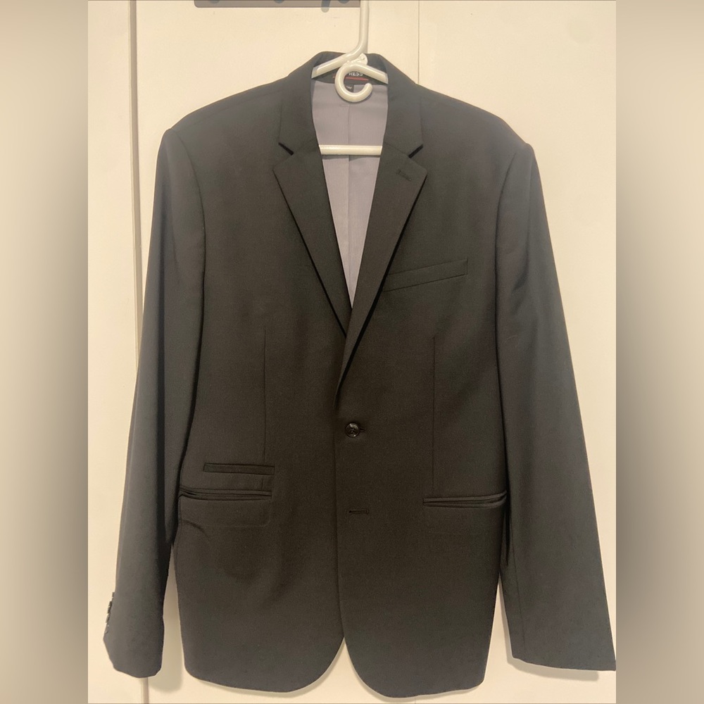 Express Men’s Suit Jacket 40R Slim Black Two Button